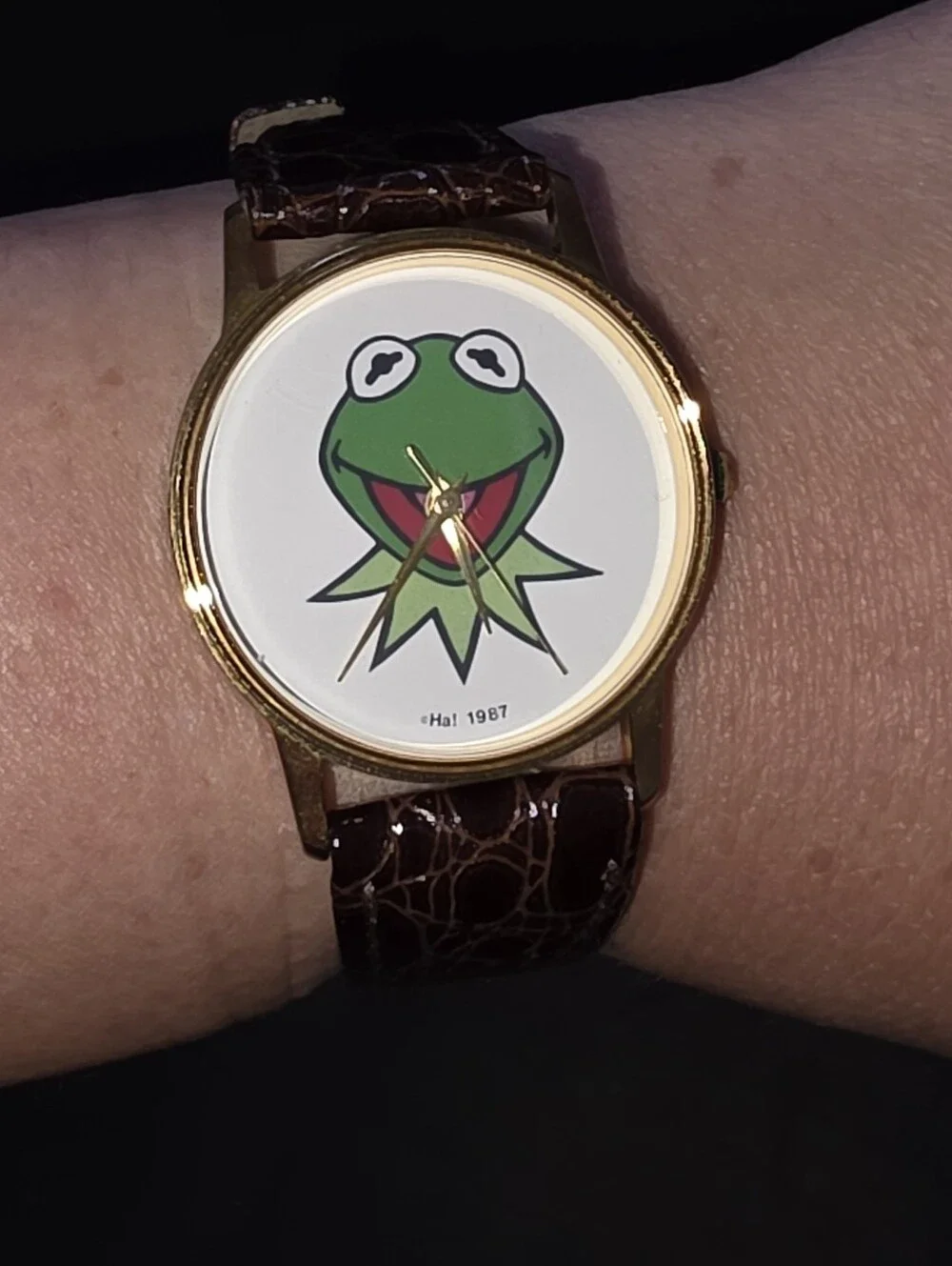 VTG Kermit The Frog Ha! 1987 Image Watch Never Worn Collectible Works